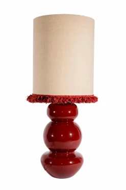 Alde & Lind Lampeskærme-Cylinder D33 Lin frans