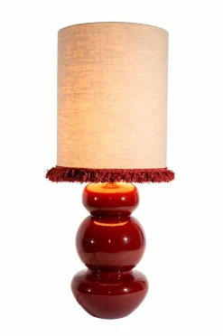 Alde & Lind Lampeskærme-Cylinder D33 Lin frans