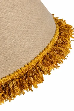 Alde & Lind Lampeskærme-Cylinder D24 Lin frans