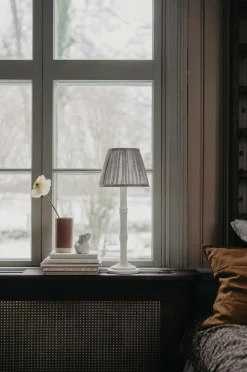 Alde & Lind Lampeskærme-Lampeskærm Karin D23,5 linne veckad