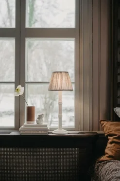 Alde & Lind Lampeskærme-Lampeskærm Karin D23,5 linne veckad