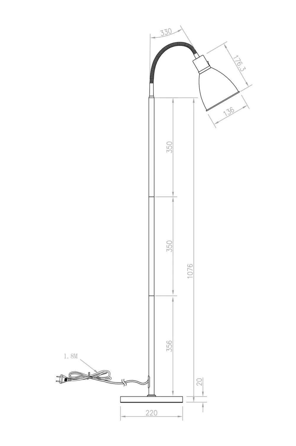 Aneta Lighting Gulvlamper-Gulvlampe Idre