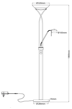 Aneta Lighting Gulvlamper-Gulvlampe LED CANNES