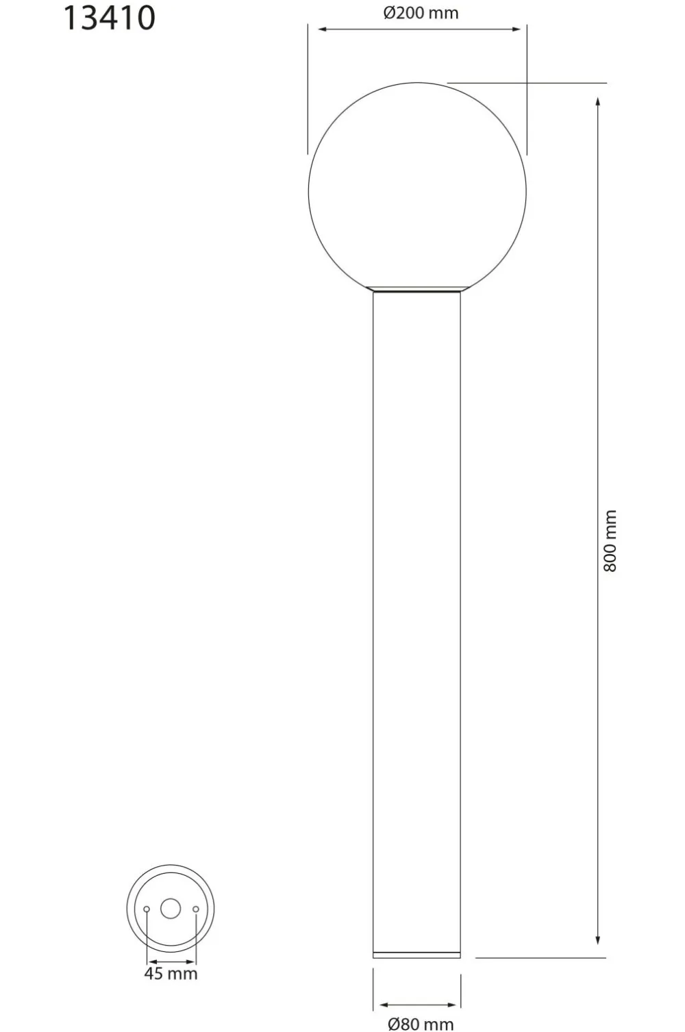 Aneta Lighting Udendørsbelysning-Pullertlampe Saltvik udendørs