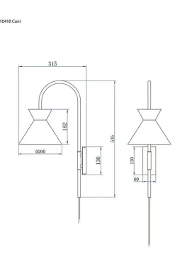 Aneta Lighting Væglamper-Væglampe Coni