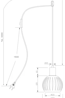 Aneta Lighting Pendler-Vinduespendel Grafika