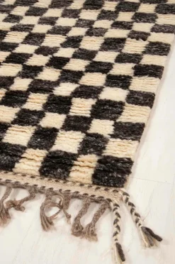 Bargi Uldtæpper-Uldtæppe Berber Chess 84x209 cm