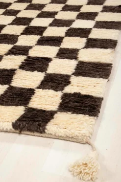 Bargi Uldtæpper-Uldtæppe Berber Chess 175x235 cm