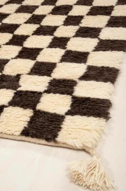 Bargi Uldtæpper-Uldtæppe Berber Chess 205x306 cm