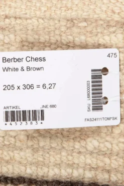 Bargi Uldtæpper-Uldtæppe Berber Chess 205x306 cm