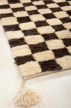 Bargi Uldtæpper-Uldtæppe Berber Chess 130x185 cm