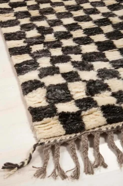 Bargi Uldtæpper-Uldtæppe Berber Chess 93x160 cm