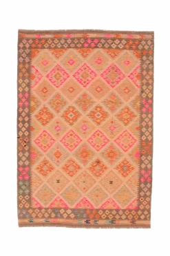 Bargi Uldtæpper|Fladvævede Tæpper-Uldtæppe Kelim 175x253 cm