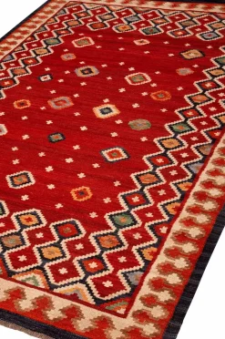 Bargi Uldtæpper|Fladvævede Tæpper-Uldtæppe Kelim Multi 205x303 cm