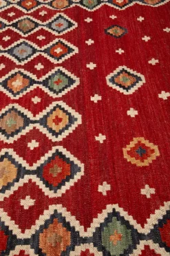 Bargi Uldtæpper|Fladvævede Tæpper-Uldtæppe Kelim Multi 205x303 cm