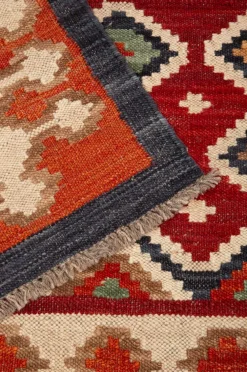 Bargi Uldtæpper|Fladvævede Tæpper-Uldtæppe Kelim Multi 205x303 cm