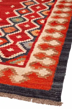 Bargi Uldtæpper|Fladvævede Tæpper-Uldtæppe Kelim Multi 205x303 cm