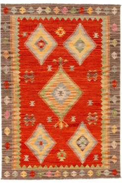 Bargi Fladvævede Tæpper|Uldtæpper-Uldtæppe Kelim 173x250 cm