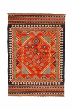 Bargi Uldtæpper|Fladvævede Tæpper-Woolcarpet Kilim Multi 205x300 cm