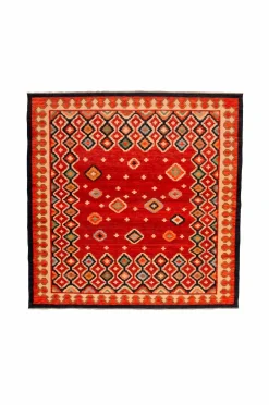 Bargi Uldtæpper|Fladvævede Tæpper-Woolcarpet Kilim Multi 256x256 cm