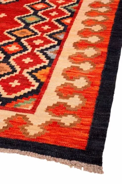 Bargi Uldtæpper|Fladvævede Tæpper-Woolcarpet Kilim Multi 256x256 cm