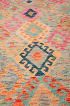 Bargi Uldtæpper|Fladvævede Tæpper-Woolcarpet Kilim 181x246 cm