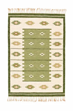 Bargi Uldtæpper-Woolcarpet Röllakan Grøn 199x302