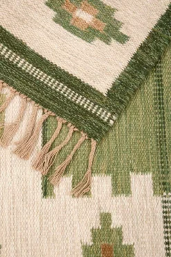 Bargi Uldtæpper-Woolcarpet Röllakan Grøn 199x302