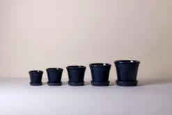 Bergs Potter Potteskjulere-Krukke med underskål Københavner GLAZED, diameter 21 cm