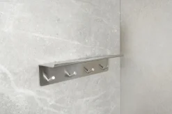 Beslag Design Badeværelsestilbehør-Base - krogskinne med hylde