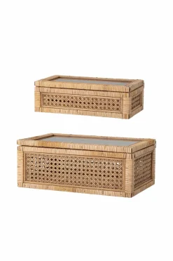 Bloomingville Småopbevaring-Opbevaringsbokse Lally Box i rotting, 2 stk.