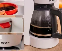 Bosch Kaffe- & Espressomaskiner-Kaffemaskine Tka2m111 Hvid 1200watt aftagelig tank