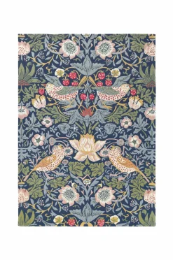 Brink & Campman Uldtæpper-Uldtæppe Strawberry Thief Indigo