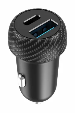 Celly Mobiltelefoner, Tablets & Tilbehør-Biloplader 1xusb-c PD 1xusb-a 45w