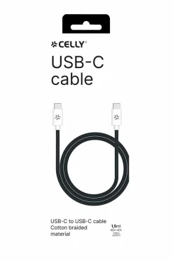 Celly Mobiltelefoner, Tablets & Tilbehør-Kabler USB-C – USB-C 60W 1,5 m