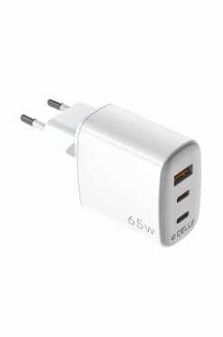 Celly Mobiltelefoner, Tablets & Tilbehør-Usb-oplader Gan 1 x Usb-a + 2 x Usb-c PD 65w