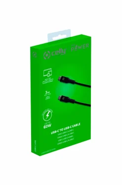Celly Computertilbehør-USB-PD USB-C - USB-C Cable 60W 3 m