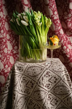 Chamois Bordtekstiler-Hørdug Indian Rose