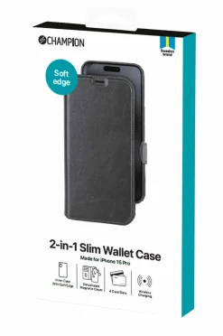 Champion Nordic Mobiltelefoner, Tablets & Tilbehør-Mobilcover/tegnebog 2-in-1 Slim Wallet iPhone 15 Pro
