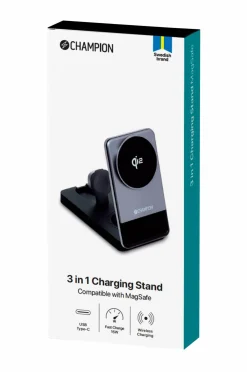Champion Nordic Mobiltelefoner, Tablets & Tilbehør-Trådløs oplader Champion 3-in-1 Qi2