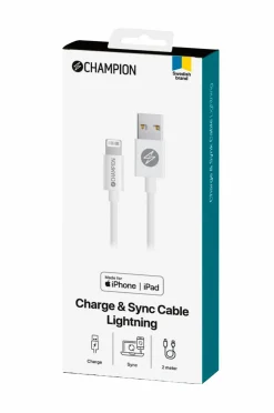 Champion Nordic Mobiltelefoner, Tablets & Tilbehør-USB-A til Lightning-kabel 2 m