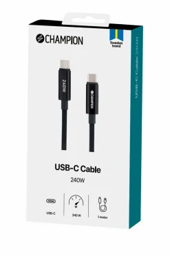 Champion Nordic Computertilbehør-USB-C kabel 240W 1m
