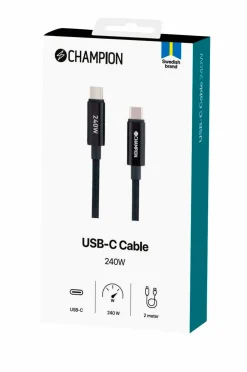 Champion Nordic Computertilbehør-USB-C kabel 240W 2m