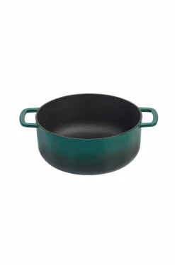 Combekk Pander & Gryder-Støbejernsgryde 28 cm Holly Green med guldknop