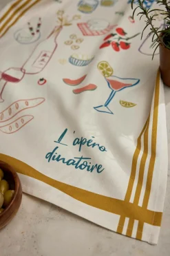 Coucke Køkkentekstiler-Køkkenhåndklæde L'Apero Dinatoire 50x75