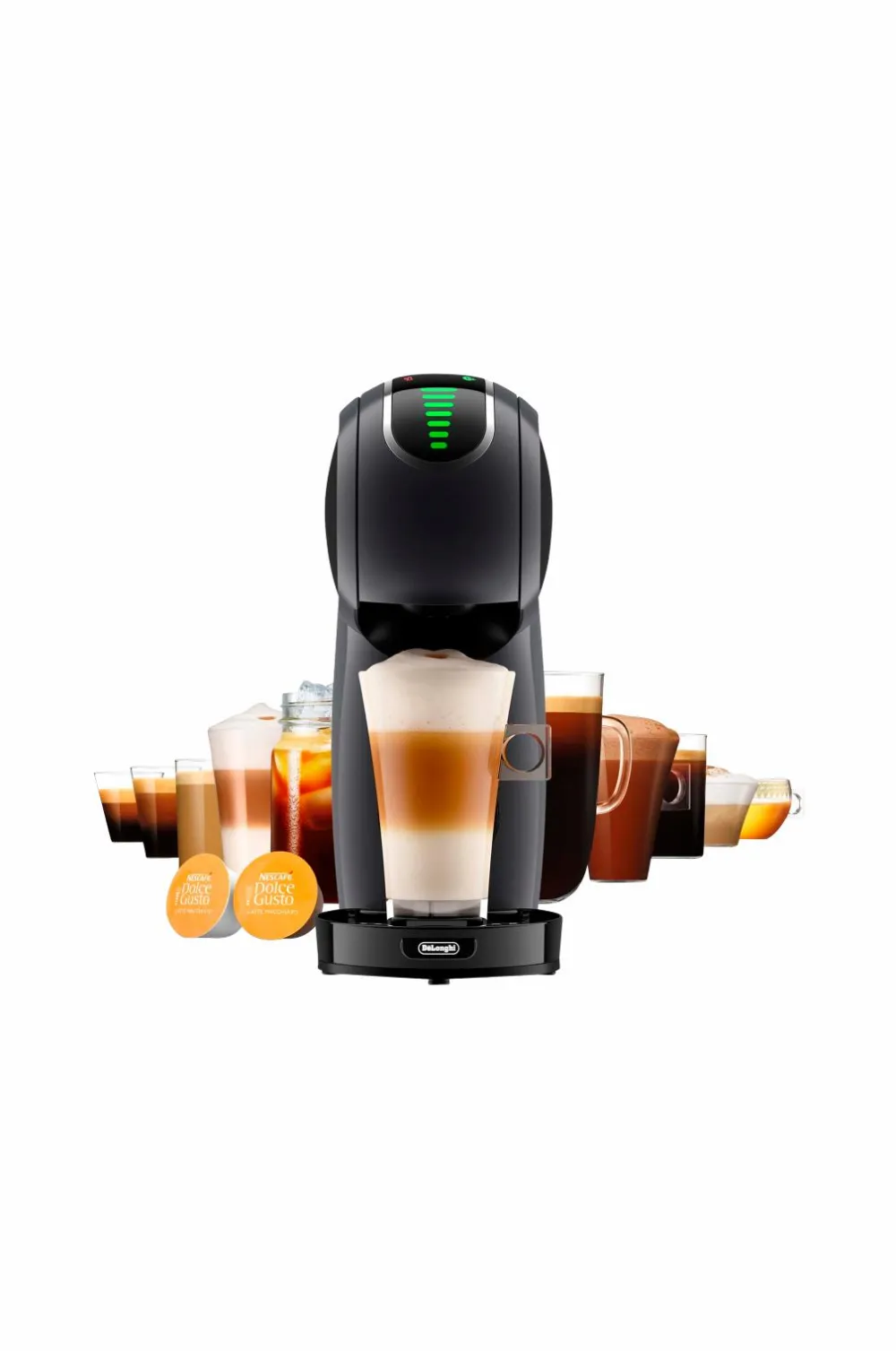 Delonghi Kaffe- & Espressomaskiner-Kapselkaffemaskine Edg426.gy Genio S Touch Automatic Anthracite