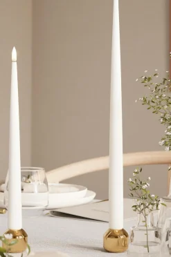 DeluxeHomeart Lys & Duft-LED Keglelys skinnende 2,2x28 cm 2 stk.