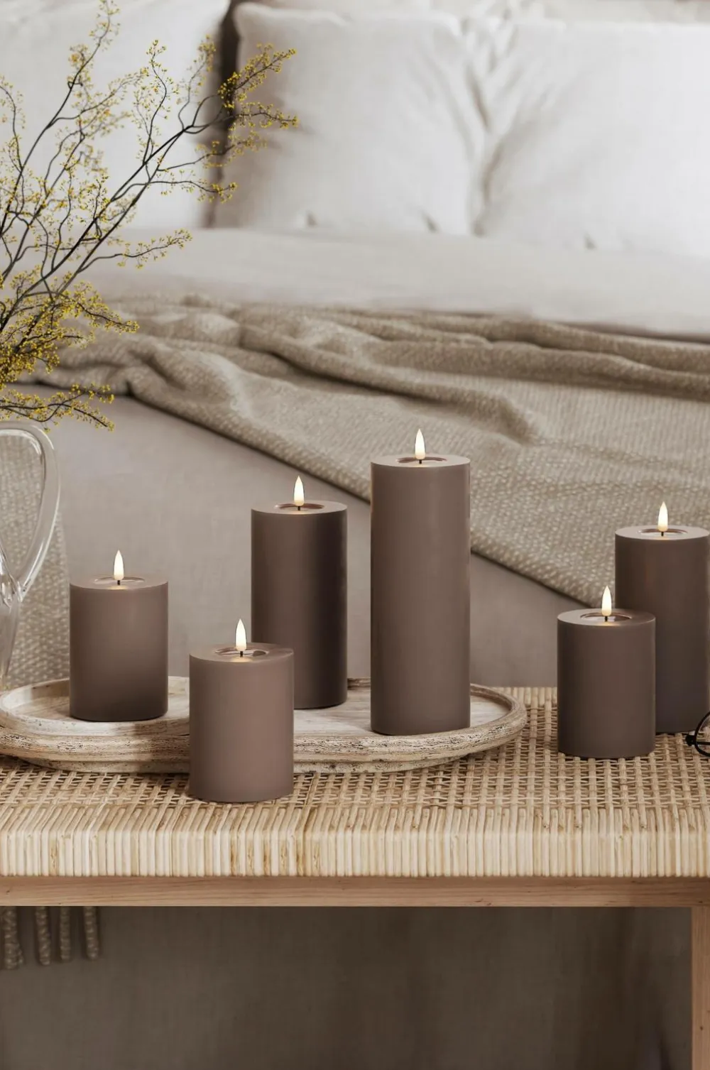 DeluxeHomeart Lys & Duft-LED-søjlelys 7,5x10 cm