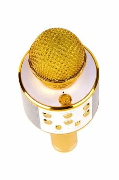 Denver Tv, Lyd & Det Smarte Hjem-Bluetooth-karaokemikrofon med indbygget højttaler Guld
