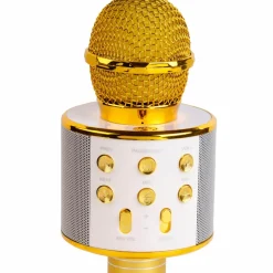 Denver Tv, Lyd & Det Smarte Hjem-Bluetooth-karaokemikrofon med indbygget højttaler Guld